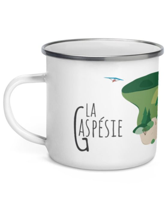 Tasse en émail - La Gaspésie Mont-Saint-Pierre