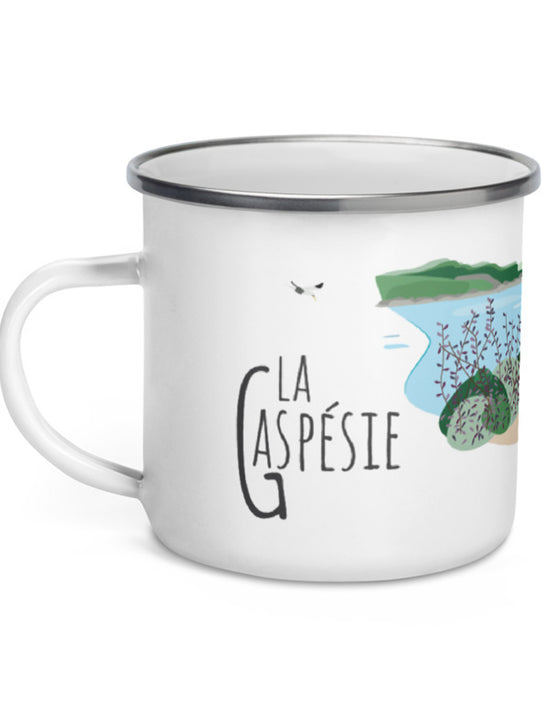 Tasse en émail - La Gaspésie Rocher Percé