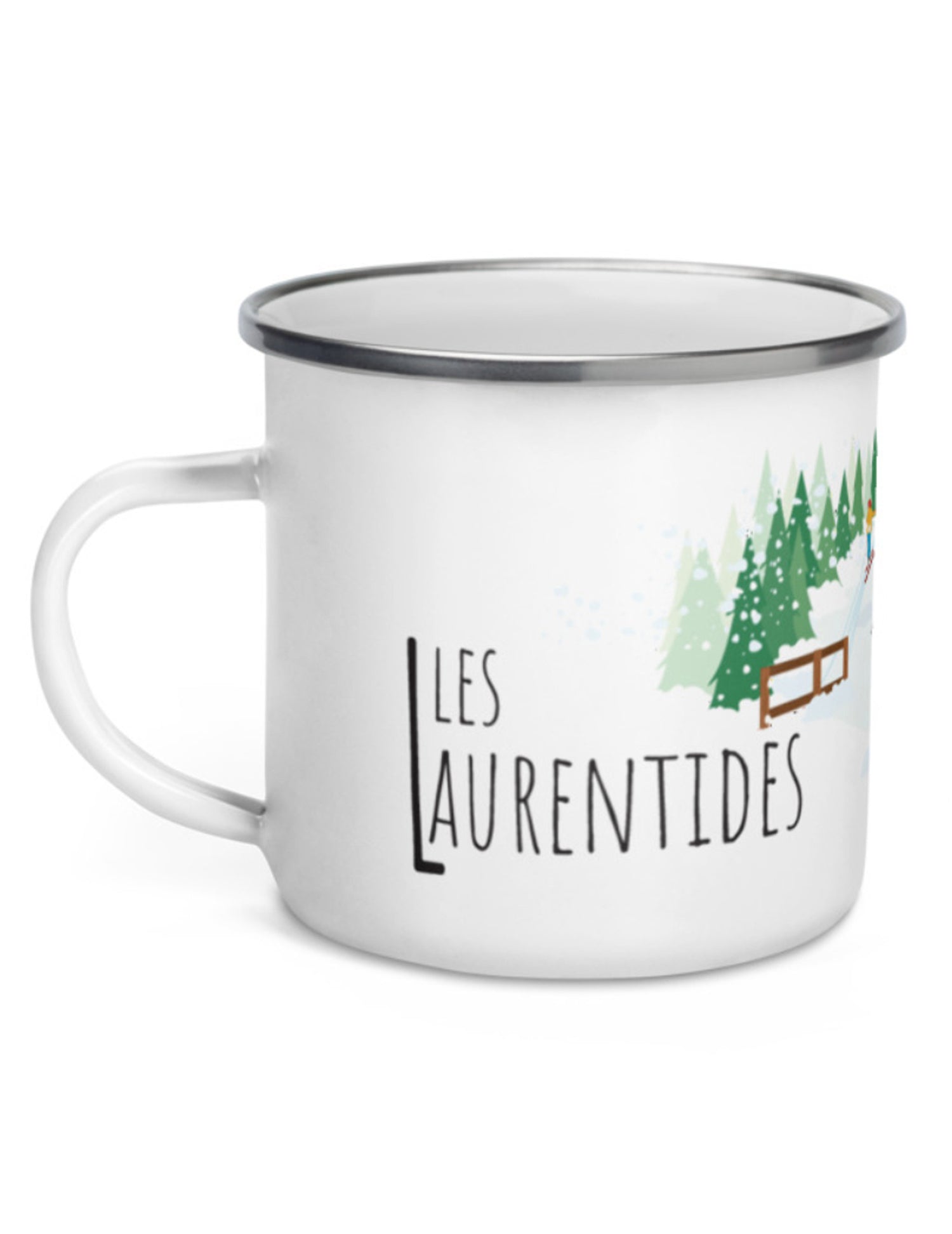 Tasse en émail région du Québec -Les Laurentides l&