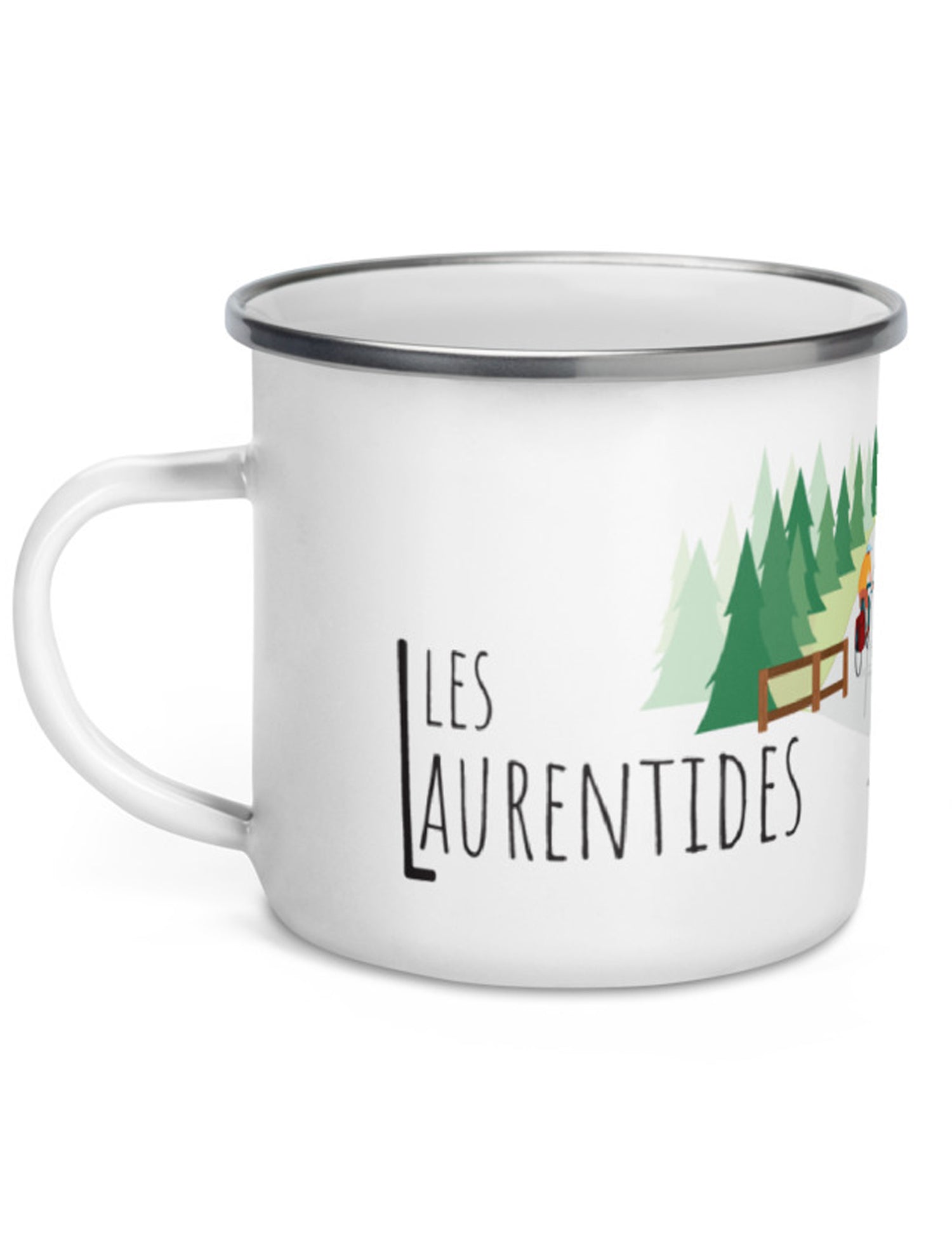 Tasse en émail - Les Laurentides en été