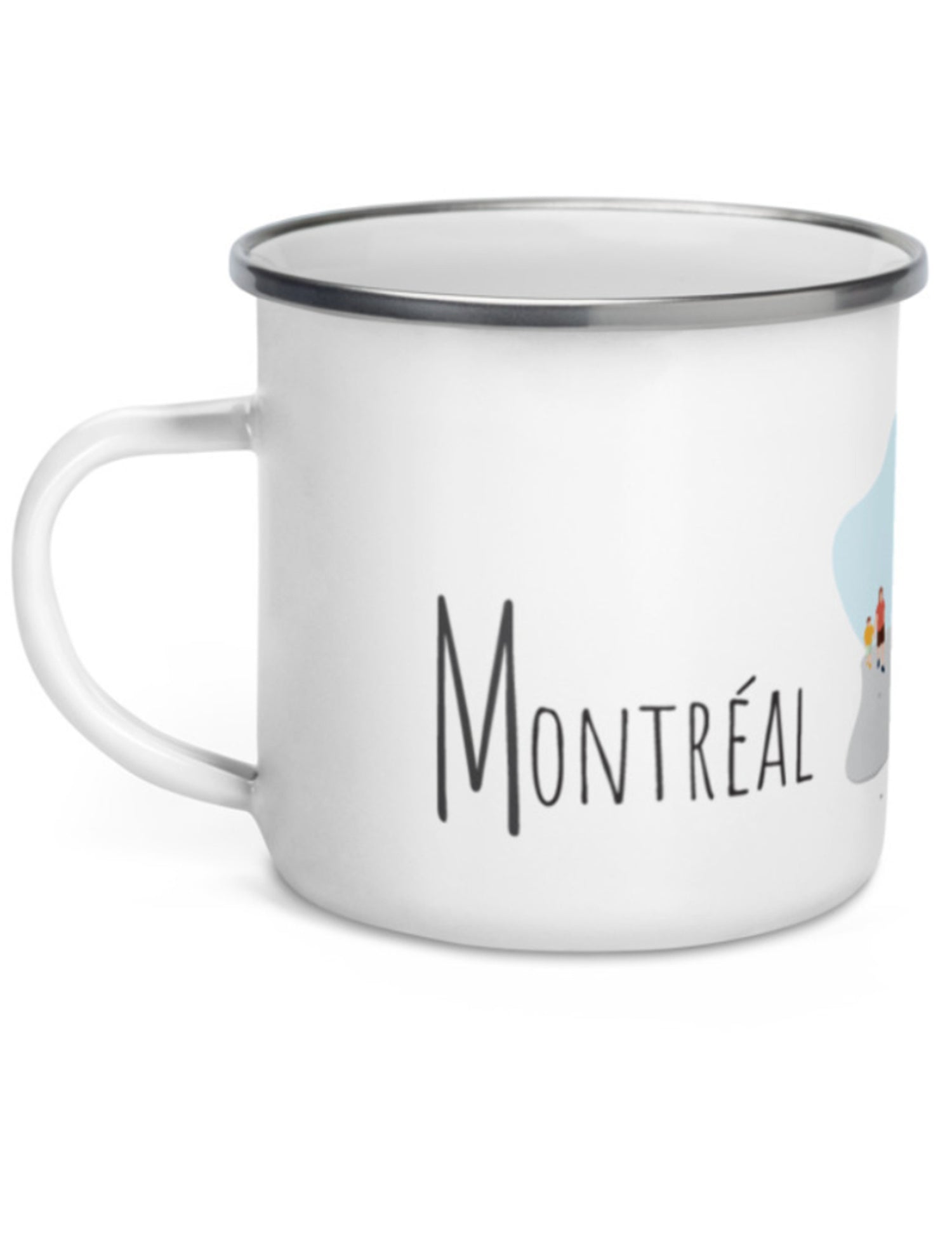 Tasse en émail région du Québec - Montréal marché jean-talon. Vendue chez Tah-dah ! 