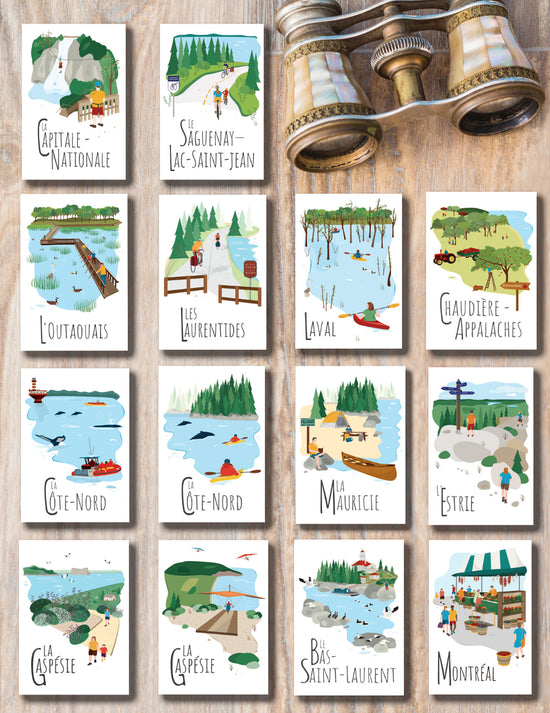 Paquet de 14 Cartes postales - Québec l&