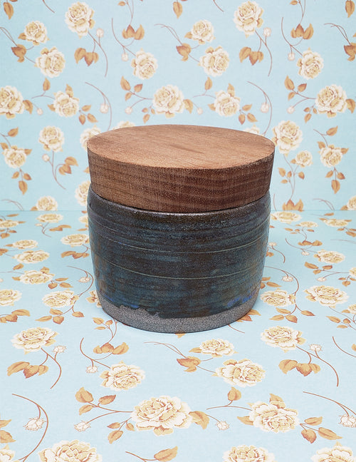 Pot à trésors en céramique - Bleu