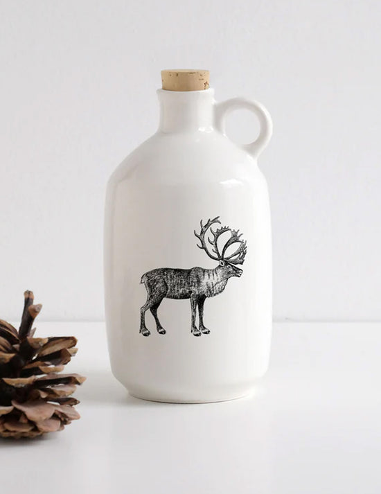 Pot à sirop en porcelaine - le Caribou