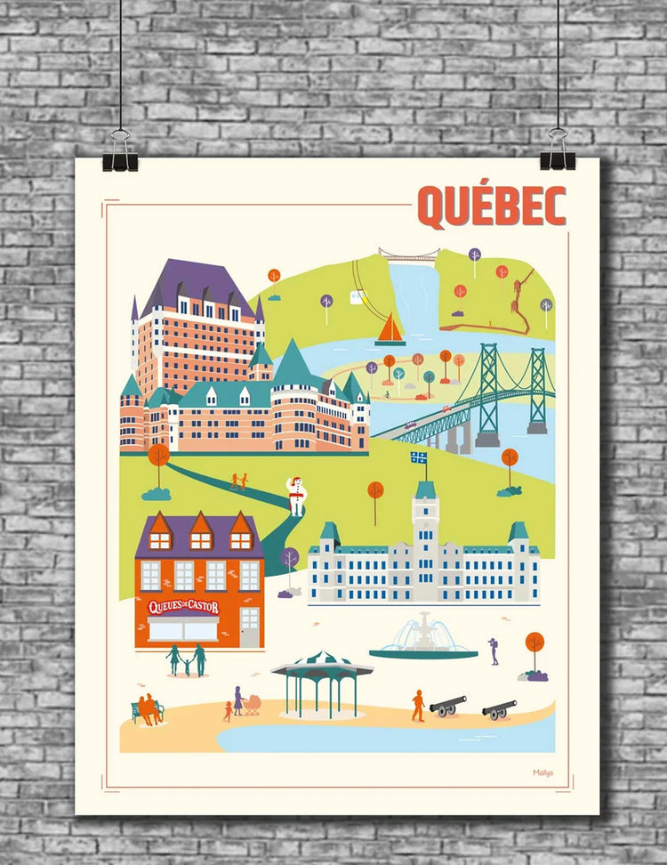 Affiche - Québec. Vendue chez Tah-dah ! 