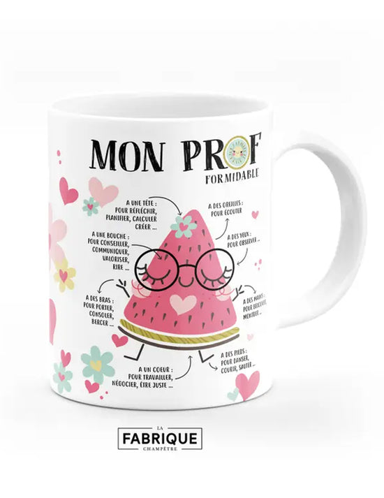Tasse en céramique - Prof Formidable. Vendue chez Tah-dah ! 