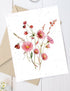 Carte de souhaits plantable - Bouquet de fleurs roses. Vendue chez Tah-dah ! 