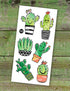 Tatouages temporaires pour enfants. Les cactus coquins. Vendus chez Tah-dah ! 