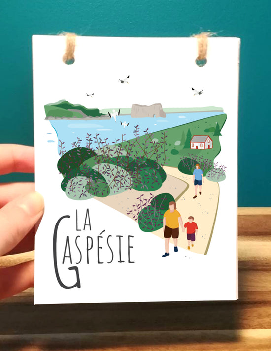 Carnet de notes - La Gaspésie - Le Rocher Percé. Vendu chez Tah-dah ! 