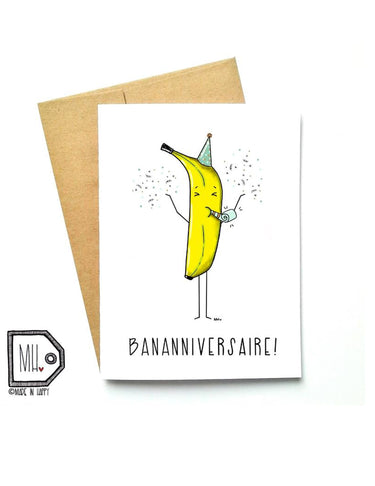 Carte de souhaits - Bananniversaire