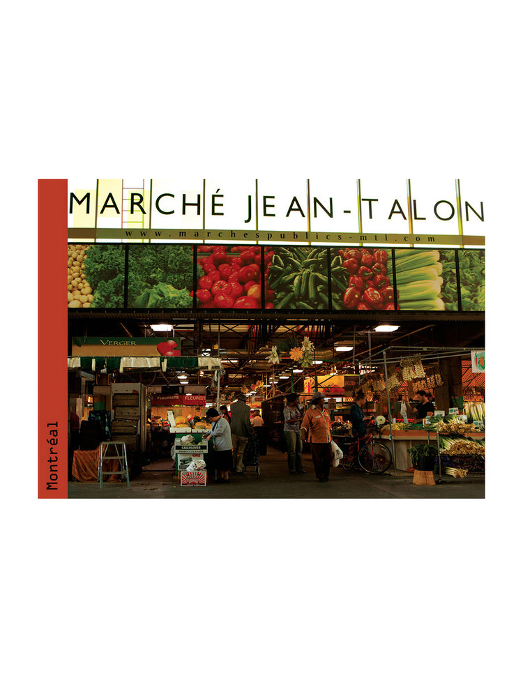 Carte postale marché Jean-talon. Vendu chez Tah-dah !