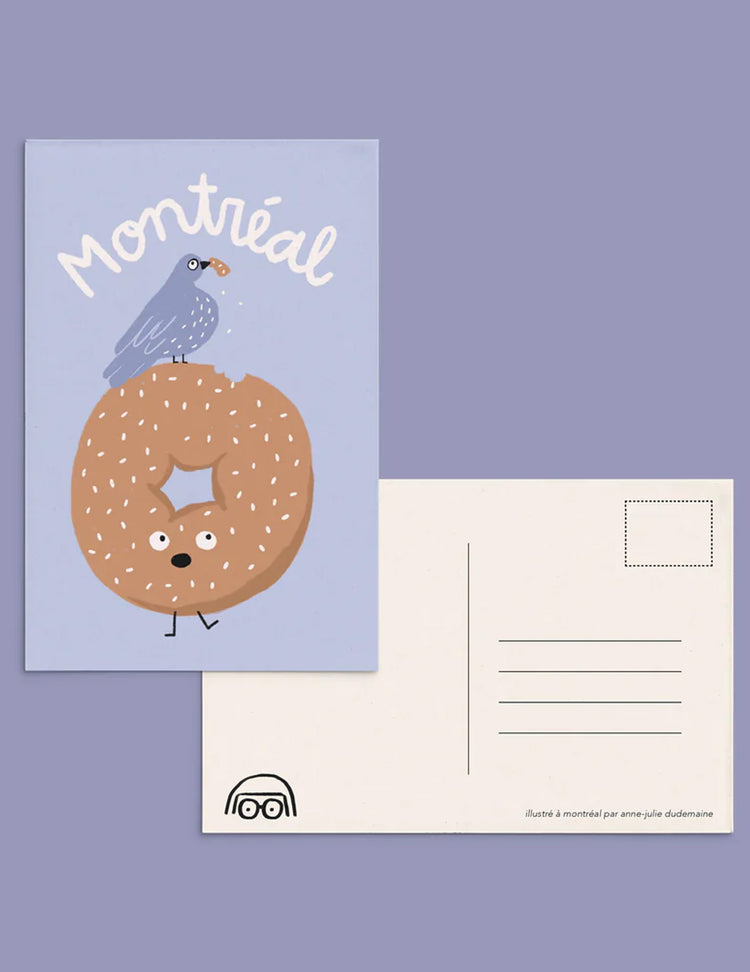 Carte postale - Montréal Bagel. Vendue chez Tah-dah ! 