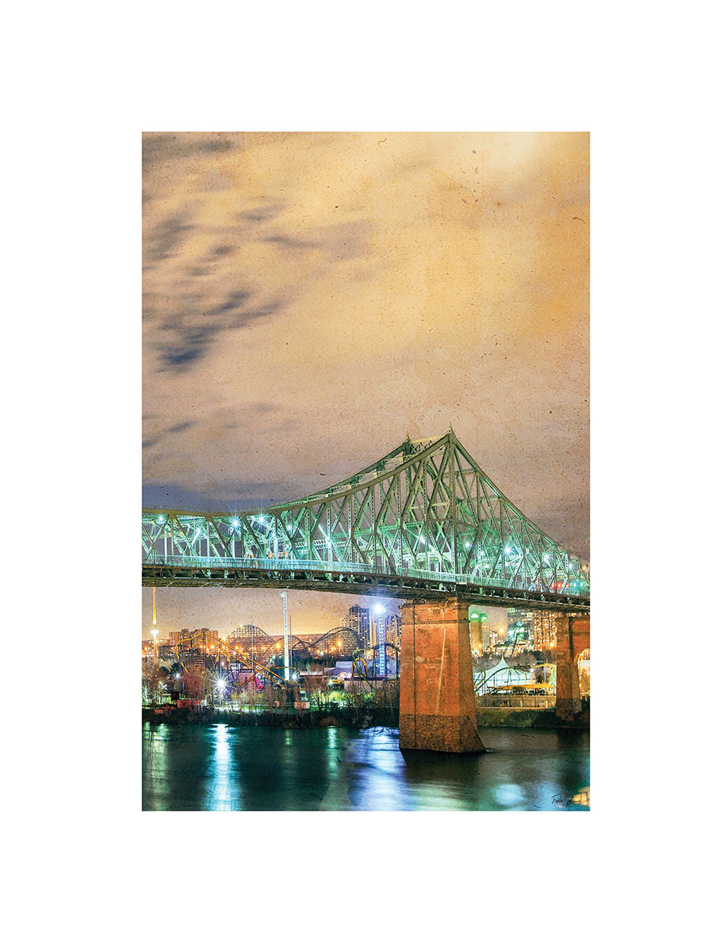 Carte postale pont jacques cartier. Vendue chez Tah-dah ! 