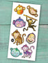 Tatouages temporaires pour enfants. Les singes. Vendus chez Tah-dah ! 