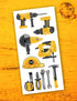 Tatouages temporaires pour enfants. Les outils. Vendus chez Tah-dah ! 