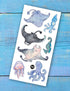 Tatouages temporaires pour enfants. Les raies. Vendus chez Tah-dah ! 