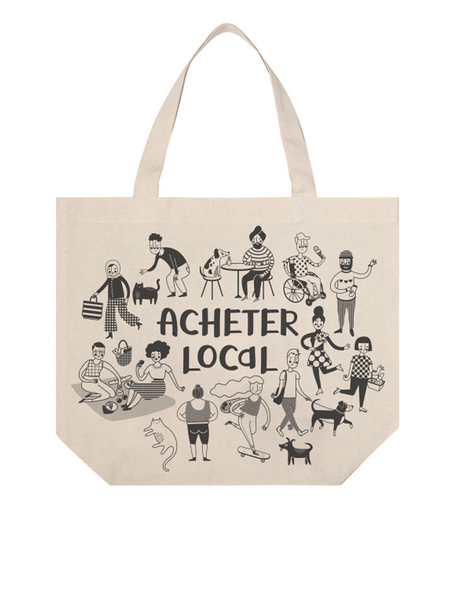 Sac réutilisable - Acheter Local. Vendu chez Tah-dah ! 
