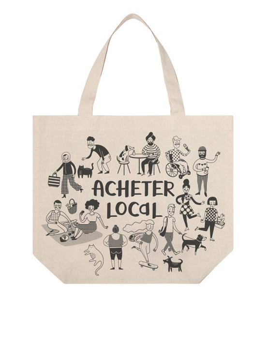 Sac réutilisable - Acheter Local. Vendu chez Tah-dah ! 